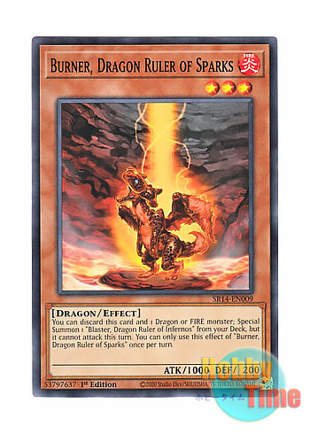 画像1: 英語版 SR14-EN009 Burner, Dragon Ruler of Sparks 炎征竜－バーナー (ノーマル) 1st Edition