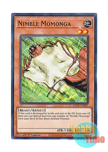画像1: 英語版 EGO1-EN007 Nimble Momonga 素早いモモンガ (ノーマル) 1st Edition