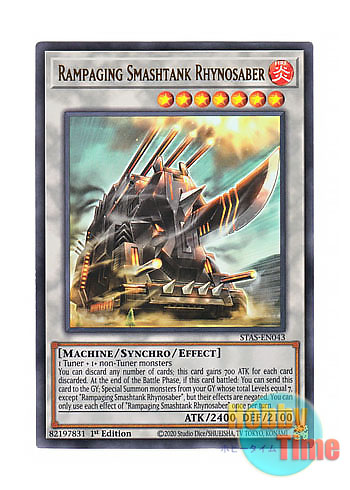 画像1: 英語版 STAS-EN043 Rampaging Smashtank Rhynosaber 驀進装甲ライノセイバー (ウルトラレア) 1st Edition