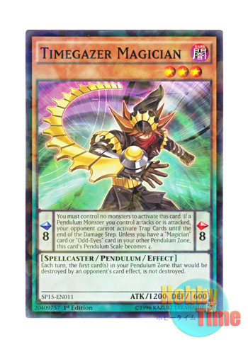 画像1: 英語版 SP15-EN011 Timegazer Magician 時読みの魔術師 (シャターホイルレア) 1st Edition