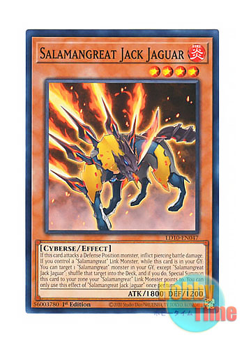 画像1: 英語版 LD10-EN047 Salamangreat Jack Jaguar 転生炎獣Jジャガー (ノーマル) 1st Edition