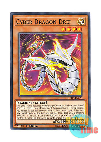 画像1: 英語版 LED3-EN020 Cyber Dragon Drei サイバー・ドラゴン・ドライ (ノーマル) 1st Edition