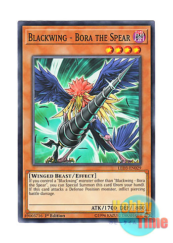 画像1: 英語版 LED3-EN029 Blackwing - Bora the Spear BF－黒槍のブラスト (ノーマル) 1st Edition