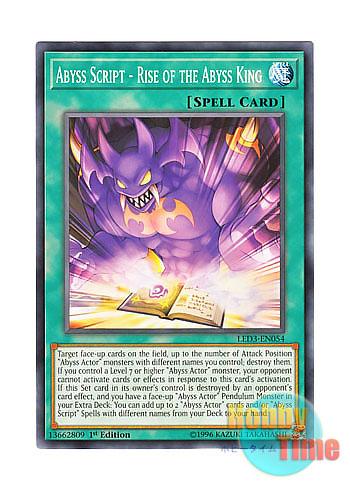 画像1: 英語版 LED3-EN054 Abyss Script - Rise of the Abyss King 魔界台本「魔王の降臨」 (ノーマル) 1st Edition