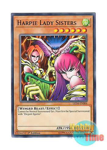 画像1: 英語版 LED4-EN006 Harpie Lady Sisters ハーピィ・レディ三姉妹 (ノーマル) 1st Edition