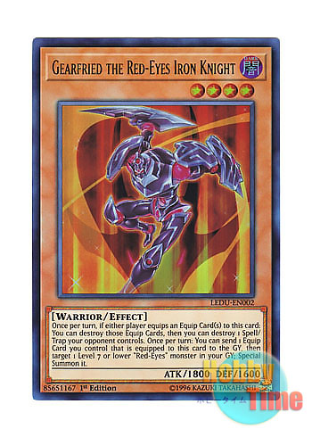 画像1: 英語版 LEDU-EN002 Gearfried the Red-Eyes Iron Knight 真紅眼の鉄騎士 ギア・フリード (ウルトラレア) 1st Edition