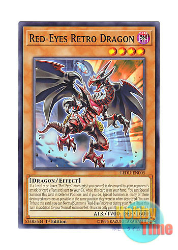 画像1: 英語版 LEDU-EN005 Red-Eyes Retro Dragon 真紅眼の遡刻竜 (ノーマル) 1st Edition
