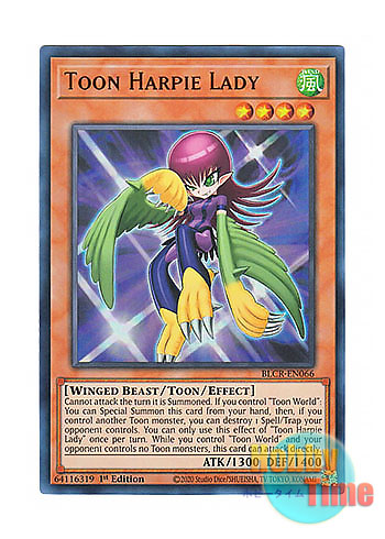 画像1: 英語版 BLCR-EN066 Toon Harpie Lady トゥーン・ハーピィ・レディ (ウルトラレア) 1st Edition