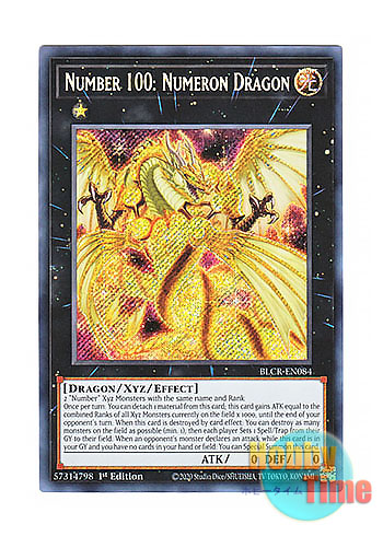画像1: 英語版 BLCR-EN084 Number 100: Numeron Dragon No.100 ヌメロン・ドラゴン (シークレットレア) 1st Edition
