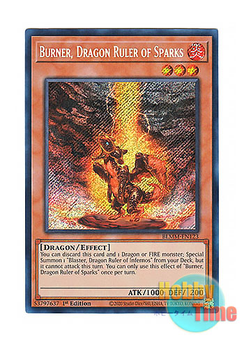 画像1: 英語版 BLMM-EN123 Burner, Dragon Ruler of Sparks 炎征竜－バーナー (シークレットレア) 1st Edition