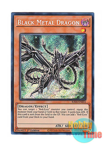 画像1: 英語版 RA04-EN016 Black Metal Dragon 黒鋼竜 (シークレットレア) 1st Edition