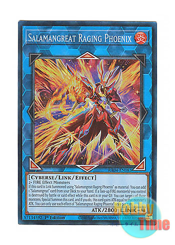 画像1: 英語版 RA04-EN083 Salamangreat Raging Phoenix 転生炎獣レイジング・フェニックス (プリズマティックコレクターズレア) 1st Edition