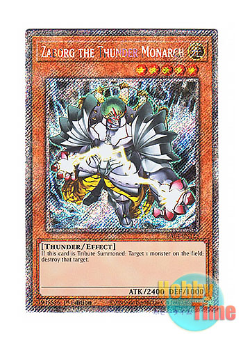 画像1: 英語版 RA04-EN125 Zaborg the Thunder Monarch 雷帝ザボルグ (プラチナシークレットレア) 1st Edition