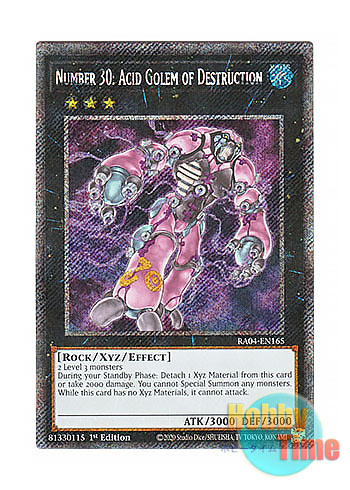 画像1: 英語版 RA04-EN165 Number 30: Acid Golem of Destruction No.30 破滅のアシッド・ゴーレム (プラチナシークレットレア) 1st Edition