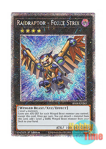 画像1: 英語版 RA04-EN243 Raidraptor - Force Strix RR－フォース・ストリクス (プラチナシークレットレア) 1st Edition