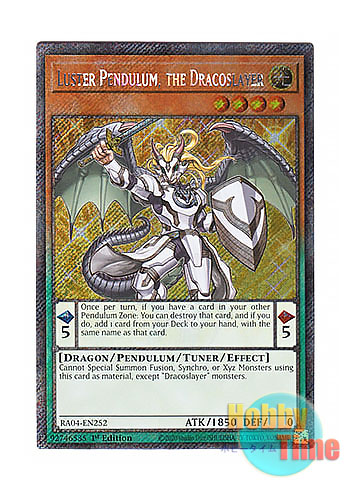 画像1: 英語版 RA04-EN252 Luster Pendulum, the Dracoslayer 竜剣士ラスターP (プラチナシークレットレア) 1st Edition