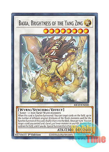 画像1: 英語版 KICO-EN040 Baxia, Brightness of the Yang Zing 輝竜星－ショウフク (レア) 1st Edition