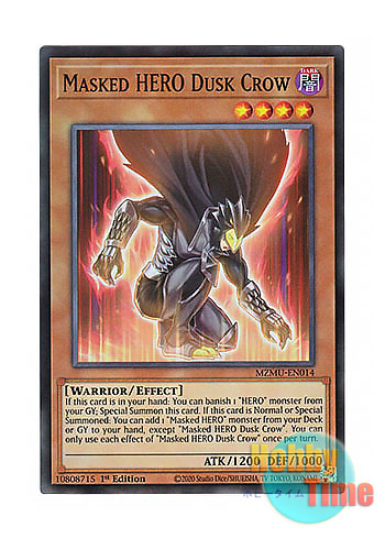 画像1: 英語版 MZMU-EN014 Masked HERO Dusk Crow M・HERO ダスク・クロウ (スーパーレア) 1st Edition