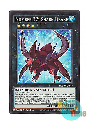 画像1: 英語版 MZMU-EN067 Number 32: Shark Drake No.32 海咬龍シャーク・ドレイク (シークレットレア) 1st Edition