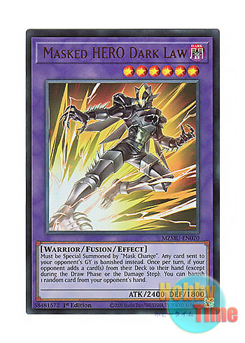 画像1: 英語版 MZMU-EN070 Masked HERO Dark Law M・HERO ダーク・ロウ (ウルトラレア) 1st Edition