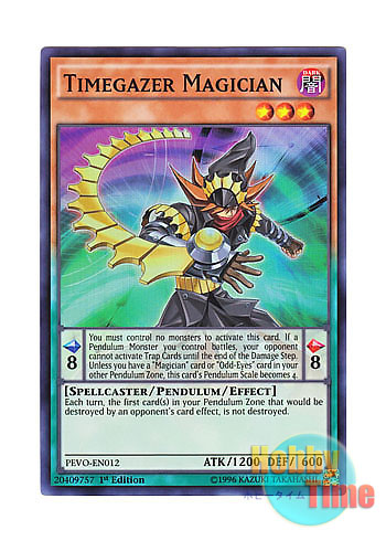 画像1: 英語版 PEVO-EN012 Timegazer Magician 時読みの魔術師 (スーパーレア) 1st Edition