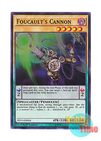 画像1: 英語版 PEVO-EN024 Foucault's Cannon フーコーの魔砲石 (スーパーレア) 1st Edition