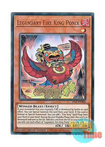画像1: 英語版 25LP-EN004 Legendary Fire King Ponix 真炎王 ポニクス (ウルトラレア / ロゴ入り) Limited Edition