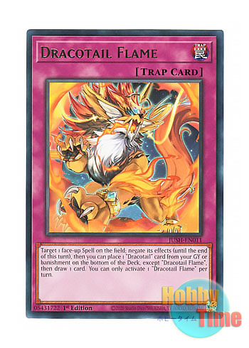 画像1: 英語版 JUSH-EN011 Dracotail Flame 星辰の吼炎 (レア) 1st Edition