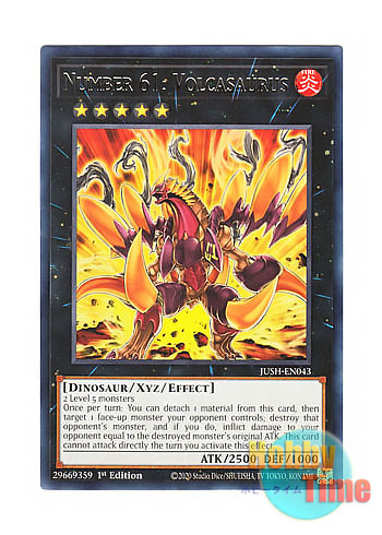 画像1: 英語版 JUSH-EN043 Number 61: Volcasaurus No.61 ヴォルカザウルス (レア) 1st Edition