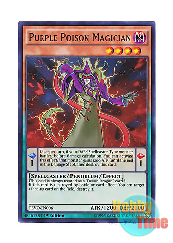 画像1: 英語版 PEVO-EN006 Purple Poison Magician 紫毒の魔術師 (ウルトラレア) 1st Edition
