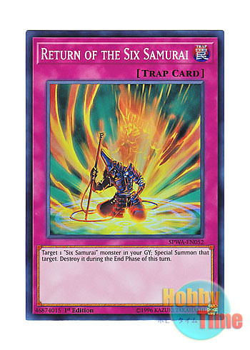 画像1: 英語版 SPWA-EN052 Return of the Six Samurai 六武衆推参！ (スーパーレア) 1st Edition