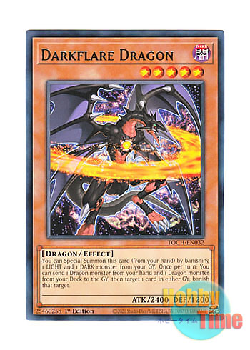 画像1: 英語版 TOCH-EN032 Darkflare Dragon ダークフレア・ドラゴン (レア) 1st Edition