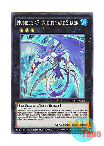 画像1: 英語版 CT11-EN004 Number 47: Nightmare Shark No.47 ナイトメア・シャーク (スーパーレア) Limited Edition
