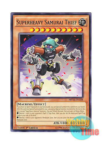 画像1: 英語版 MP16-EN108 Superheavy Samurai Thief 超重武者ヌス－１０ (ノーマル) 1st Edition