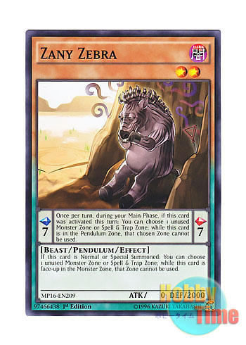 画像1: 英語版 MP16-EN209 Zany Zebra ヨコシマウマ (ノーマル) 1st Edition