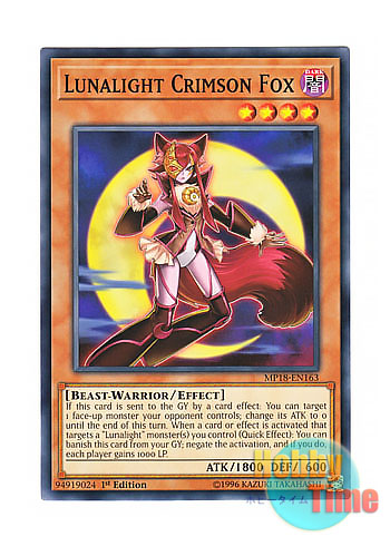 画像1: 英語版 MP18-EN163 Lunalight Crimson Fox 月光紅狐 (ノーマル) 1st Edition