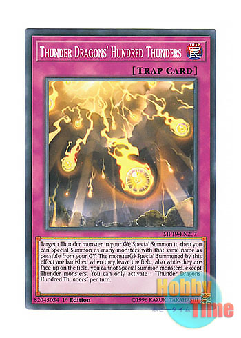 画像1: 英語版 MP19-EN207 Thunder Dragons' Hundred Thunders 百雷のサンダー・ドラゴン (ノーマル) 1st Edition