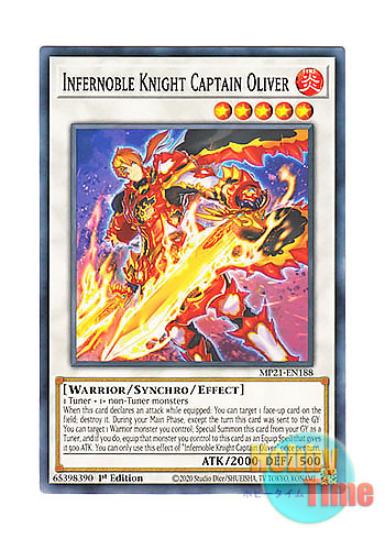 画像1: 英語版 MP21-EN188 Infernoble Knight Captain Oliver 焔聖騎士将－オリヴィエ (ノーマル) 1st Edition