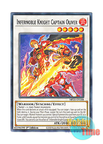 画像1: 英語版 MP21-EN188 Infernoble Knight Captain Oliver 焔聖騎士将－オリヴィエ (ノーマル) 1st Edition