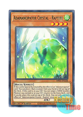 画像1: 英語版 MP21-EN228 Adamancipator Crystal - Raptite 魔救の奇石－ラプタイト (ノーマル) 1st Edition