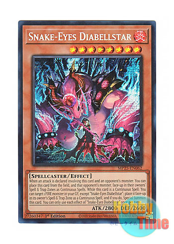 画像1: 英語版 MP25-EN062 Snake-Eyes Diabellstar 蛇眼の大炎魔 (プリズマティックシークレットレア) 1st Edition