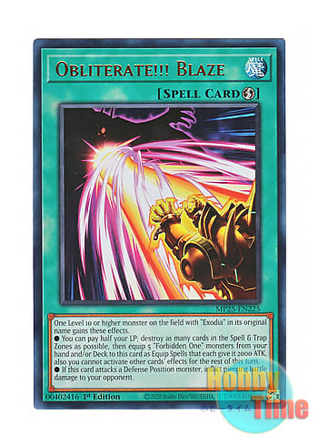 画像1: 英語版 MP25-EN225 Obliterate!!! Blaze 魔神火焔砲 (ウルトラレア) 1st Edition