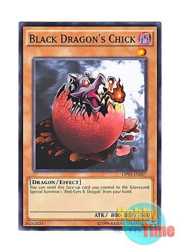 画像1: 英語版 OP03-EN017 Black Dragon's Chick (Updated from: Red-Eyes B. Chick) 黒竜の雛 (ノーマル)